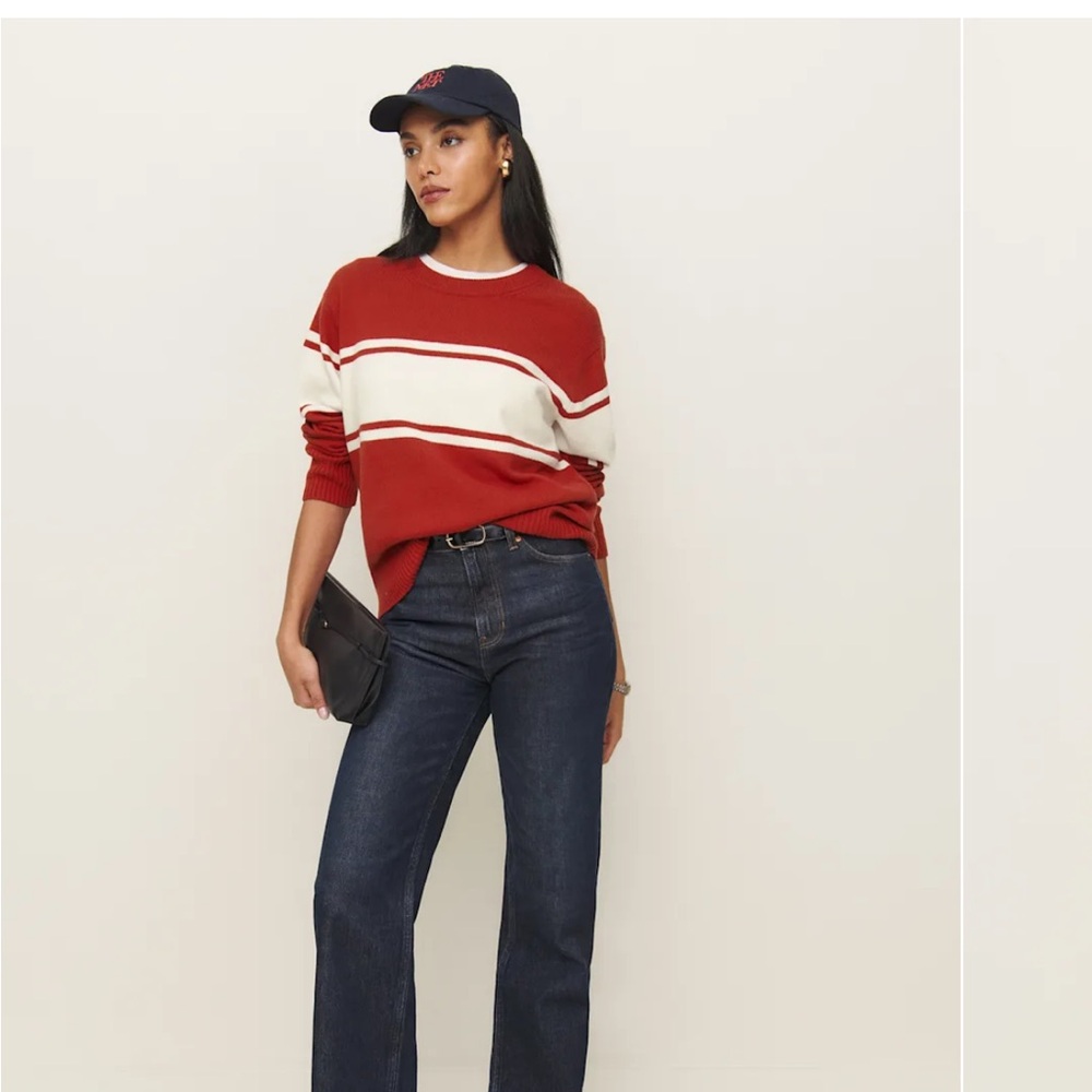 Reformation Cashmere Blend Oversized Crew Sweater - Picture 4 of 9